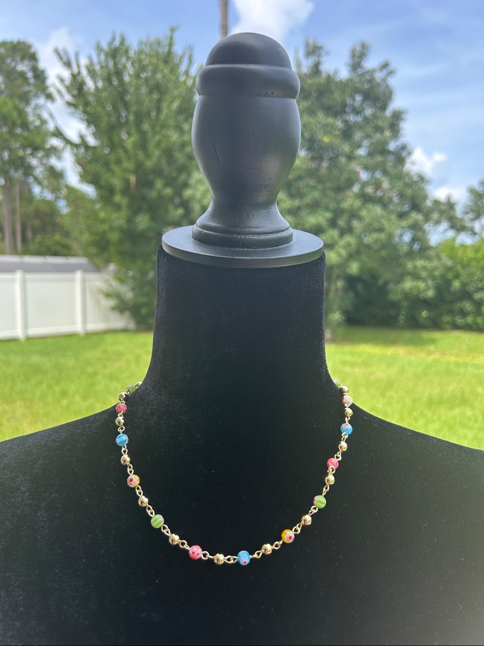New multicolored gold necklace Hypoallergenic